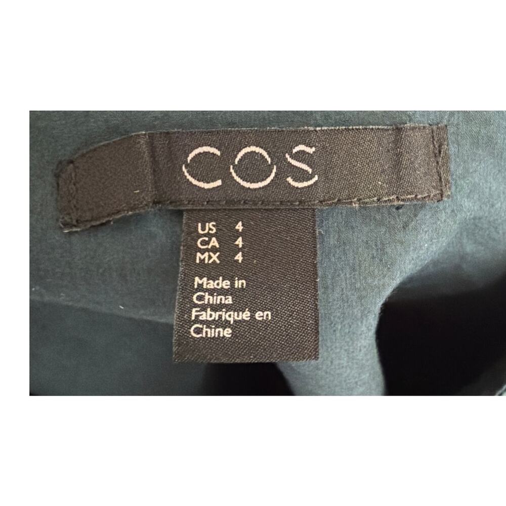 Cos Collarless Pleated Back Hidden Placket Balloo… - image 4